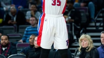 Dec 6, 2014; Auburn Hills, MI, USA; Detroit Pistons forward Cartier Martin (35) during the game against the Philadelphia 76ers at The Palace of Auburn Hills. Philadelphia 76ers won 108-101 in overtime. Mandatory Credit: Tim Fuller-USA TODAY Sports
