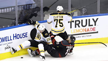 Boston Bruins, Par Lindholm #26, Connor Clifton #75 (Photo by Elsa/Getty Images)