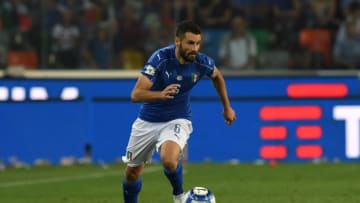 UDINE, ITALY - JUNE 11: Antonio Candreva of Italy in action during the FIFA 2018 World Cup Qualifier between Italy and Liechtenstein at Stadio Friuli on June 11, 2017 in Udine, Italy. (Photo by Valerio Pennicino/Getty Images)