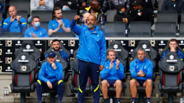 MILTON KEYNES, ENGLAND - JULY 28: Nuno Espirito Santo the head coach / manager of Tottenham Hotspur during the Pre-Season Friendly match between Milton Keynes Dons and Tottenham Hotspur at Stadium MK on July 28, 2021 in Milton Keynes, England. (Photo by James Baylis - AMA/Getty Images)
