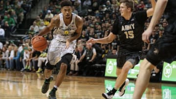Nov 11, 2016; Eugene, OR, USA; Oregon Ducks guard Tyler Dorsey (5) dribbles the ball as Army Black Knights guard Jacob Kessler (15) defends at Matthew Knight Arena. Mandatory Credit: Scott Olmos-USA TODAY Sports