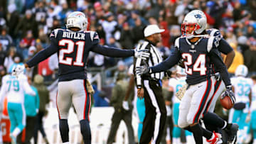 FOXBORO, MA - NOVEMBER 26: Stephon Gilmore (Photo by Jim Rogash/Getty Images)