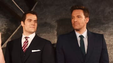 LONDON, ENGLAND - MARCH 22: Henry Cavill (L) and Ben Affleck attend the European Premiere of "Batman V Superman: Dawn Of Justice" at Odeon Leicester Square on March 22, 2016 in London, England. (Photo by Dave J Hogan/Dave J Hogan/Getty Images)