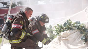 CHICAGO FIRE -- "Hold on Tight" Episode 1101 -- Pictured: (l-r) Taylor Kinney as Kelly Severide, Randy Flagler as Capp -- (Photo by: Adrian S Burrows Sr/NBC)