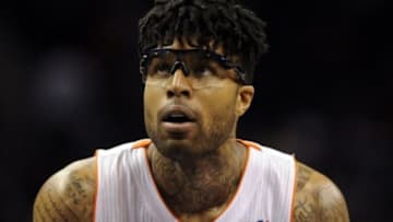 Apr 16, 2014; Charlotte, NC, USA; Charlotte Bobcats guard Chris Douglas-Roberts (55) looks to shoot during the second half of the game against the Chicago Bulls at Time Warner Cable Arena. Bobcats win in overtime 91-86. Mandatory Credit: Sam Sharpe-USA TODAY Sports