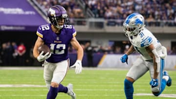 MINNEAPOLIS, MN - NOVEMBER 4: Chad Beebe #12 of the Minnesota Vikings runs with the ball in the first quarter of the game against the Detroit Lions at U.S. Bank Stadium on November 4, 2018 in Minneapolis, Minnesota. (Photo by Stephen Maturen/Getty Images)