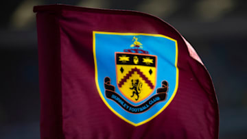 BURNLEY, ENGLAND - FEBRUARY 23: The corner flag showing the Burnley club crest before the Premier League match between Burnley FC and Tottenham Hotspur at Turf Moor on February 23, 2019 in Burnley, United Kingdom. (Photo by Visionhaus/Getty Images)