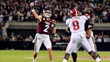 Oct 16, 2021; Starkville, Mississippi, USA; Mississippi State Bulldogs quarterback Will Rogers (2) throws a pass against the Alabama Crimson Tide during the second quarter at Davis Wade Stadium at Scott Field. Mandatory Credit: Matt Bush-USA TODAY Sports