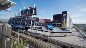 January 20, 2016; Santa Clara, CA, USA; General view of the exterior of Levi