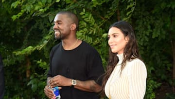 NEW YORK, NY - SEPTEMBER 07: Kanye West and Kim Kardashian attend the Kanye West Yeezy Season 4 fashion show on September 7, 2016 in New York City. (Photo by Kevin Mazur/Getty Images for Yeezy Season 4)
