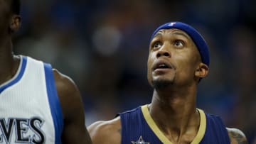 Dante Cunningham mentally tabulates all the work he'll have to do on his personal budget spreadhseets on Excel. (Photo by Hannah Foslien/Getty Images)