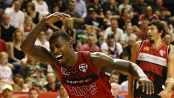 WOLLONGONG, AUSTRALIA - MARCH 01: Casey Prather of the Wildcats reacts during game two of the NBL Grand Final series between the Perth Wildcats and the Illawarra Hawks at WIN Entertainment Centre on March 1, 2017 in Wollongong, Australia. (Photo by Mark Metcalfe/Getty Images)