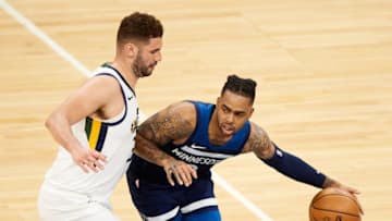 D'Angelo Russell of the Minnesota Timberwolves. (Photo by Hannah Foslien/Getty Images)