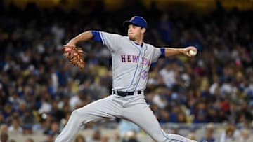 May 9, 2016; Los Angeles, CA, USA; New York Mets starting pitcher Steven Matz (32) delivers a pitch against the Los Angeles Dodgers during a MLB game at Dodger Stadium. Mandatory Credit: Kirby Lee-USA TODAY Sports