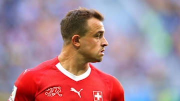 SAINT PETERSBURG, RUSSIA - JULY 03: Xherdan Shaqiri of Switzerland looks on during the 2018 FIFA World Cup Russia Round of 16 match between Sweden and Switzerland at Saint Petersburg Stadium on July 3, 2018 in Saint Petersburg, Russia. (Photo by Alex Livesey/Getty Images)