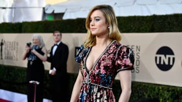 Jan 21, 2018; Los Angeles, CA, USA; Brie Larson arrives at the 24th Annual Screen Actors Guild Awards at the Shrine Auditorium. Mandatory Credit: Robert Hanashiro-USA TODAY NETWORK