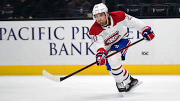 Oct 31, 2021; Anaheim, California, USA; Montreal Canadiens Chris Wideman Mandatory Credit: Gary A. Vasquez-USA TODAY Sports