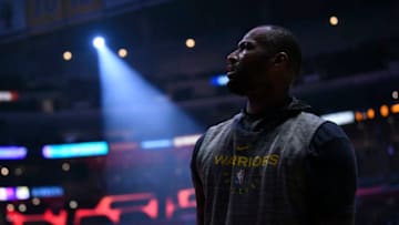 LOS ANGELES, CA - NOVEMBER 12: DeMarcus Cousins #0 of the Golden State Warriors during warm up before the game against the Los Angeles Clippers on November 12, 2018 at STAPLES Center in Los Angeles, California. NOTE TO USER: User expressly acknowledges and agrees that, by downloading and or using this photograph, User is consenting to the terms and conditions of the Getty Images License Agreement. (Photo by Robert Laberge/Getty Images)