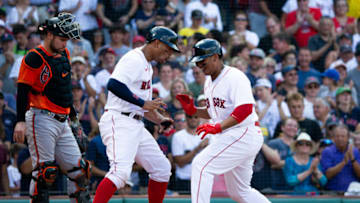 Rafael Devers #11 of the Boston Red Sox (Photo by Richard T Gagnon/Getty Images)