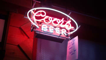 This neon Coors Beer sign came from a bar owned by the grandmother of Brass Rail Tavern owner Emil Spaeth. Spaeth said most of the decor in the Brass Rail will have to remain in the establishment once it sells, but he may take some items that have more personal meaning with him when he goes.