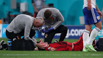 Timothy Castagne of Belgium and Leicester City (Photo by Evgenia Novozhenina - Pool/Getty Images)
