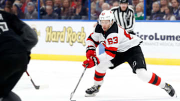 New Jersey Devils left wing Jesper Bratt (63): Kim Klement-USA TODAY Sports