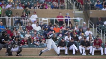 March 1, 2016. Junior infielder Sawyer Gieseke (1) during Arizona's 12-5 loss to the Arizona Diamondbacks. Salt River Fields at Talking Stick, Scottsdale, AZ.