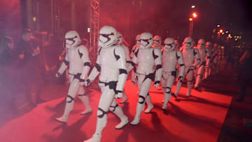 LONDON, ENGLAND - DECEMBER 12: Stormtroopers attend the European Premiere of 'Star Wars: The Last Jedi' at Royal Albert Hall on December 12, 2017 in London, England. (Photo by Dave J Hogan/Dave J Hogan/Getty Images)