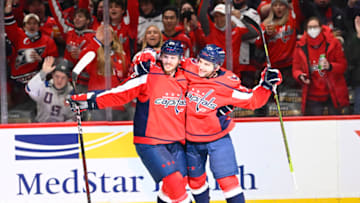 Conor Sheary, Nic Dowd, Washington Capitals Mandatory Credit: Brad Mills-USA TODAY Sports