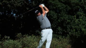 ST SIMONS ISLAND, GEORGIA - NOVEMBER 20: Kevin Stadler of the United States plays his shot from the 17th tee during the second round of The RSM Classic at the Plantation Course at Sea Island Golf Club on November 20, 2020 in St Simons Island, Georgia. (Photo by Sam Greenwood/Getty Images)