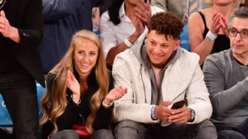 Brittany Matthews, Patrick Mahomes, Kansas City Chiefs. (Photo by James Devaney/Getty Images)