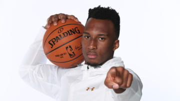 CHICAGO, IL - MAY 15: NBA Draft Prospect, Josh Okogie poses for a portrait during the 2018 NBA Combine circuit on May 15, 2018 at the Intercontinental Hotel Magnificent Mile in Chicago, Illinois. NOTE TO USER: User expressly acknowledges and agrees that, by downloading and/or using this photograph, user is consenting to the terms and conditions of the Getty Images License Agreement. Mandatory Copyright Notice: Copyright 2018 NBAE (Photo by Joe Murphy/NBAE via Getty Images)
