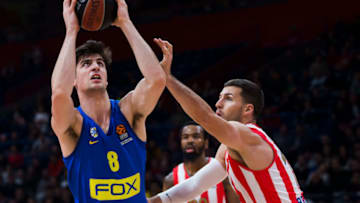 Wing Deni Avdija (#8) of Maccabi FOX Tel Aviv looks to shoot. (Photo by Nikola Krstic/MB Media/Getty Images)