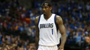 Apr 24, 2015; Dallas, TX, USA; Dallas Mavericks center Amar