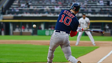 Trevor Story #10 of the Boston Red Sox (Photo by Quinn Harris/Getty Images)
