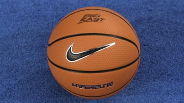 NEW YORK, NY - OCTOBER 18: A Nike-branded basketball during the Big East Conference media day at Madison Square Garden on October 18, 2017 in New York City. (Photo by Porter Binks)