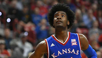 Dec 22, 2016; Las Vegas, NV, USA; Kansas Jayhawks guard Josh Jackson (11) watches a free throw attempt during a game against the UNLV Runnin
