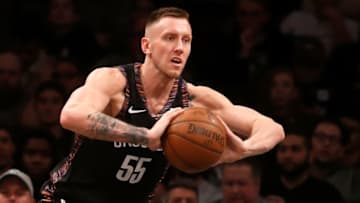 BROOKLYN, NY - FEBRUARY 04: Mitch Creek #55 of the Brooklyn Nets. (Photo by Jim McIsaac/Getty Images)