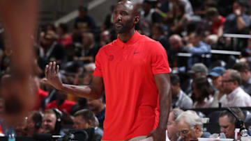 Head coach Lloyd Pierce of the Atlanta Hawks (Photo by Joe Murphy/NBAE via Getty Images)