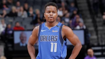 SACRAMENTO, CA - MARCH 27: Yogi Ferrell #11 of the Dallas Mavericks looks on during the game against the Sacramento Kings on March 27, 2018 at Golden 1 Center in Sacramento, California. NOTE TO USER: User expressly acknowledges and agrees that, by downloading and or using this photograph, User is consenting to the terms and conditions of the Getty Images Agreement. Mandatory Copyright Notice: Copyright 2018 NBAE (Photo by Rocky Widner/NBAE via Getty Images)