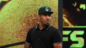 LOS ANGELES, CA - APRIL 12: Andre Owens is selected by Ball Hogs as the No 1 pick during the BIG3 2018 Player Draft at Fox Sports Studio on April 12, 2018 in Los Angeles, California. (Photo by Kevork Djansezian/Getty Images)