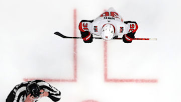 Sam Steel #34 of the Anaheim Ducks (Photo by Sean M. Haffey/Getty Images)