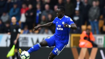 WOLVERHAMPTON, ENGLAND - MARCH 02: Oumar Niasse of Cardiff City during the Premier League match between Wolverhampton Wanderers and Cardiff City at Molineux on March 02, 2019 in Wolverhampton, United Kingdom. (Photo by Tony Marshall/Getty Images)