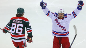 Jack Hughes - New Jersey Devils: (Ed Mulholland-USA TODAY Sports)
