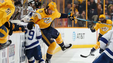 NASHVILLE, TN - JANUARY 23: Ryan Johansen