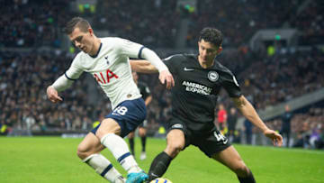LONDON, ENGLAND - DECEMBER 26: Giovani Lo Celso of Tottenham Hotspur and Steven Alzate of Brighton & Hove Albion (Photo by Visionhaus)