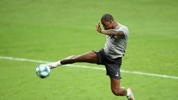 ISTANBUL, TURKEY - AUGUST 13: Georginio Wijnaldum of Liverpool in action during a Liverpool Training Session ahead of the UEFA Super Cup Final between Liverpool and Chelsea at the Vodafone Arena on August 13, 2019 in Istanbul, Turkey. (Photo by Michael Regan/Getty Images)