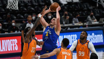 phoenix suns, denver nuggets, Nikola Jokic (Photo by Dustin Bradford/Getty Images)