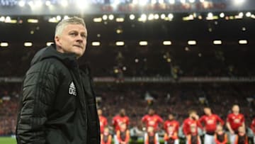 Manchester United's Norwegian manager Ole Gunnar Solskjaer looks on before the UEFA Champions league first leg quarter-final football match between Manchester United and Barcelona at Old Trafford in Manchester, north west England, on April 10, 2019. (Photo by Oli SCARFF / AFP) (Photo credit should read OLI SCARFF/AFP via Getty Images)