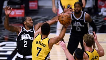 LA Clippers Kawhi Leonard Paul George Marcus Morris Mandatory Copyright Notice: Copyright 2021 NBAE
